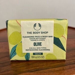 The Body Shop Olive Cleansing Face & Body Bar. 3.5 oz. Vegan